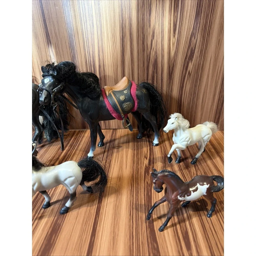 Vintage Model Horse Lot Breyer Kid Kore Marchon Horses Ponies & Tack 6 Pc‎